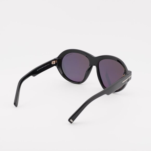 Tom Ford Inger FT1113 01A Sunglasses Black Geometric Frame, Smoke Lenses main image 5